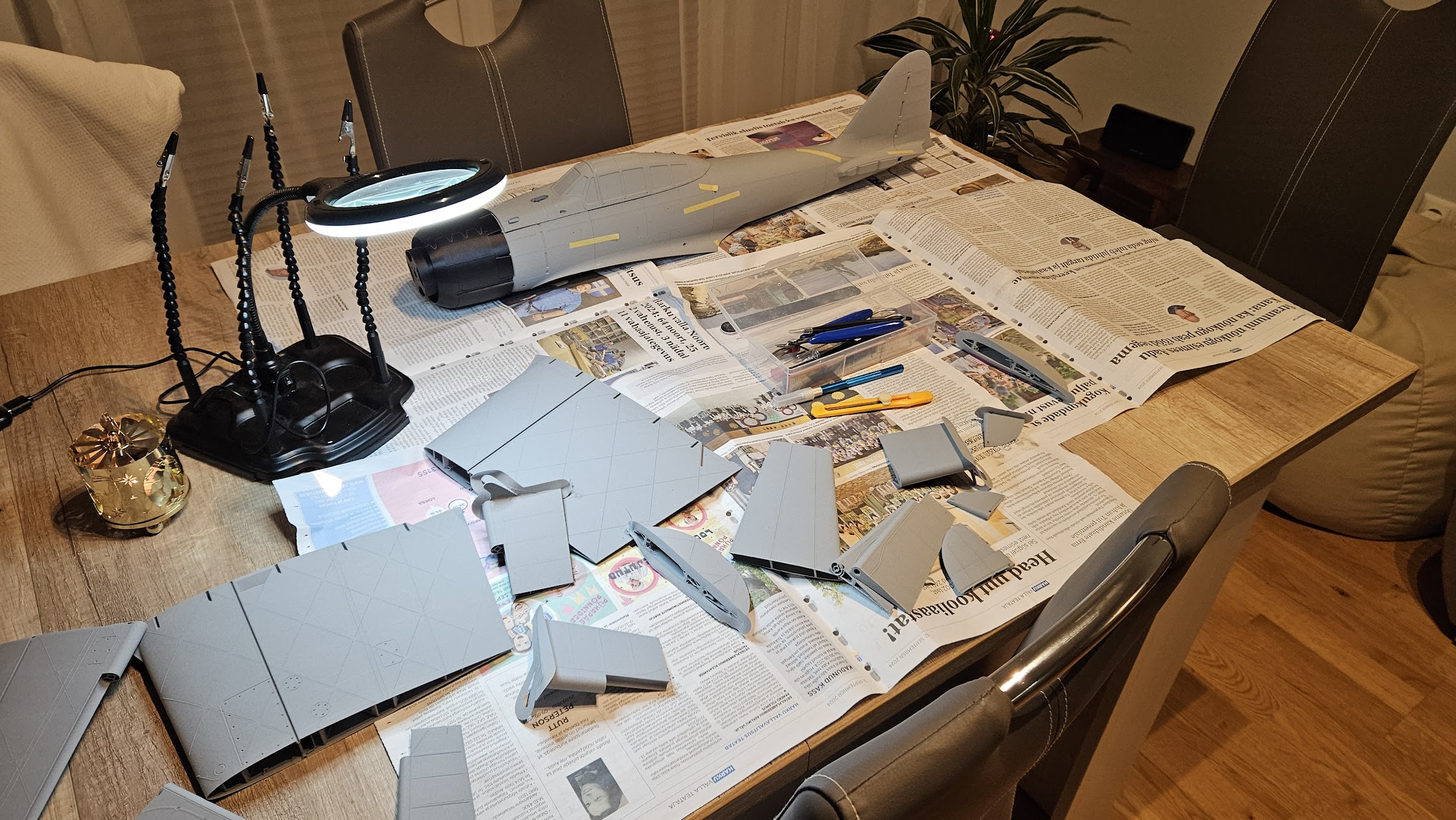 A6M2 Zero 3D prinditud osade koostamine